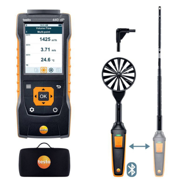 Testo 440dP. Комплект для вентиляции № 1 с Bluetooth Арт. 0563 4409_1